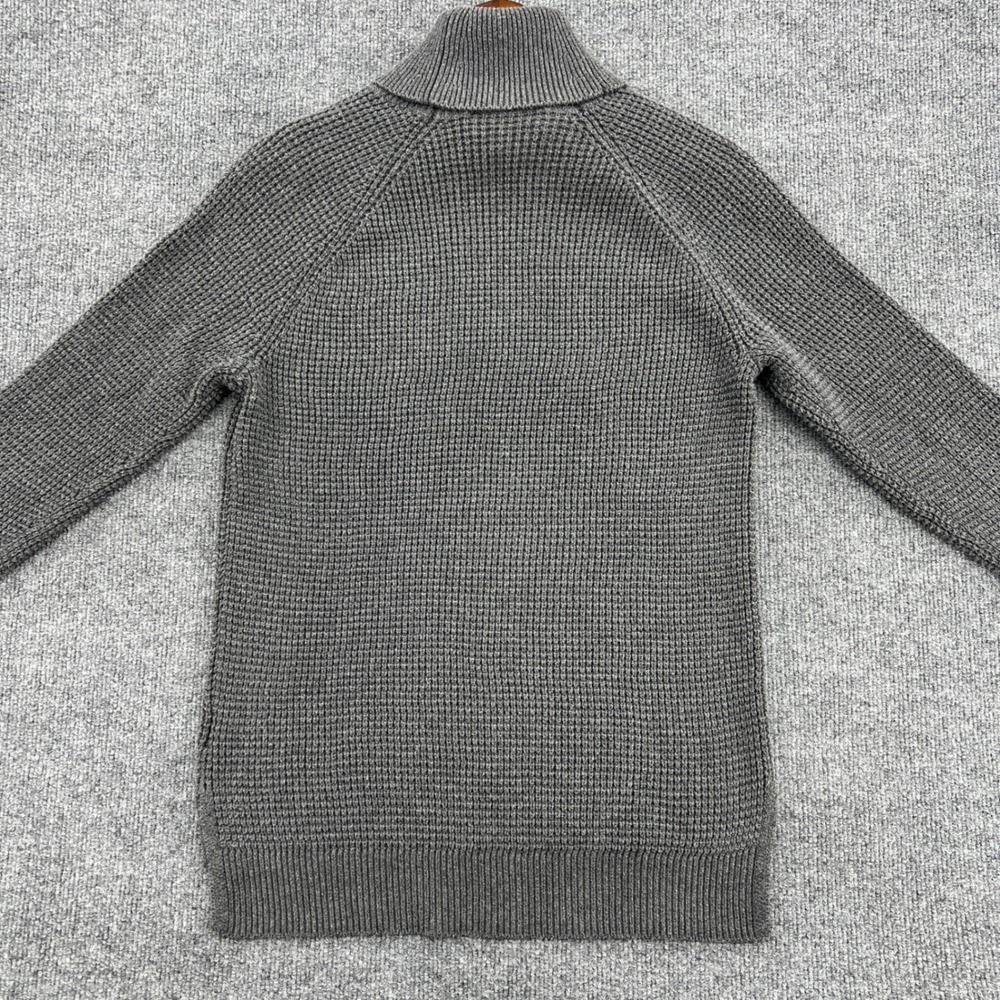 Michael Kors Turtleneck Sweater Womens Small Gray Waffle Knit Office Minimalist - Picture 7 of 7